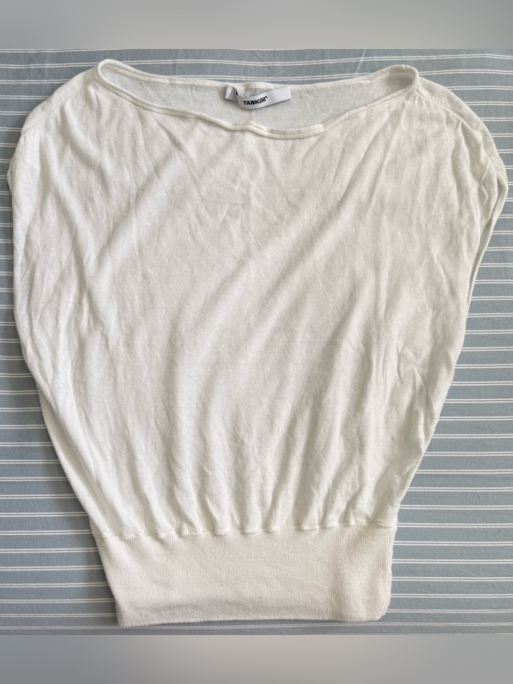 Tank air off the shoulder knit top